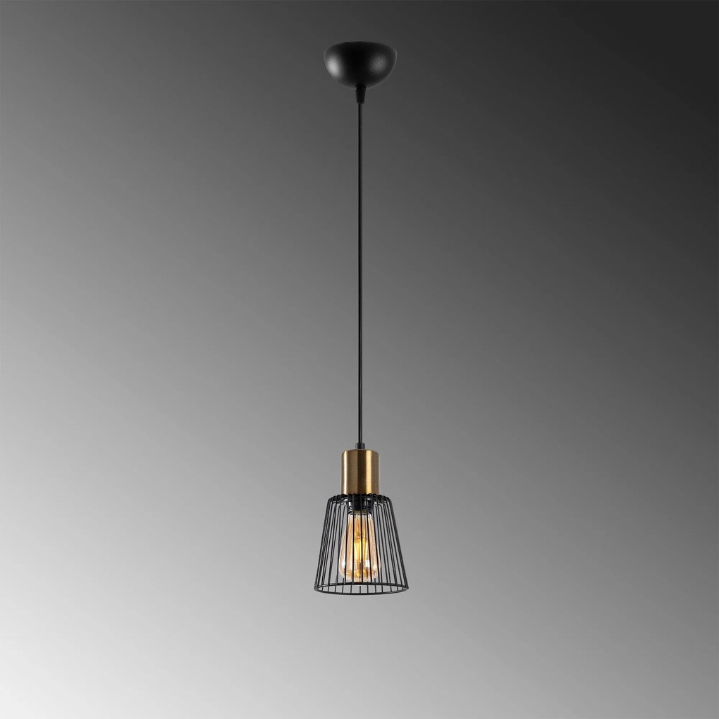 Chandelier Kemtel – Preto – 16 x 16 x 29 cm