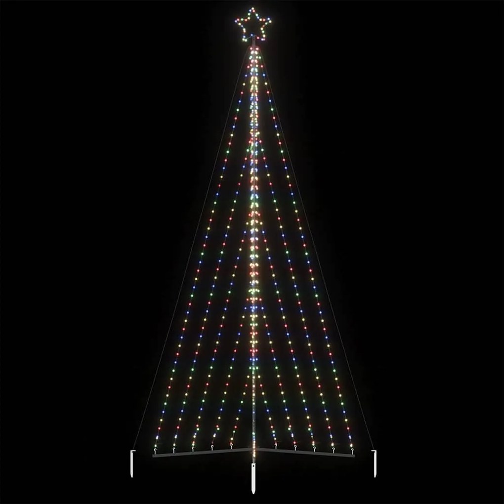 vidaXL LED Árvore de Natal 570 LEDs Colorido 399 cm