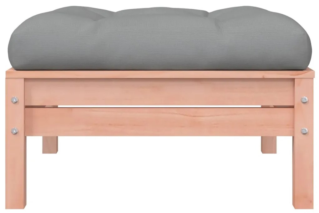 Apoios de pés jardim c/ almofadões 2pcs madeira douglas maciça