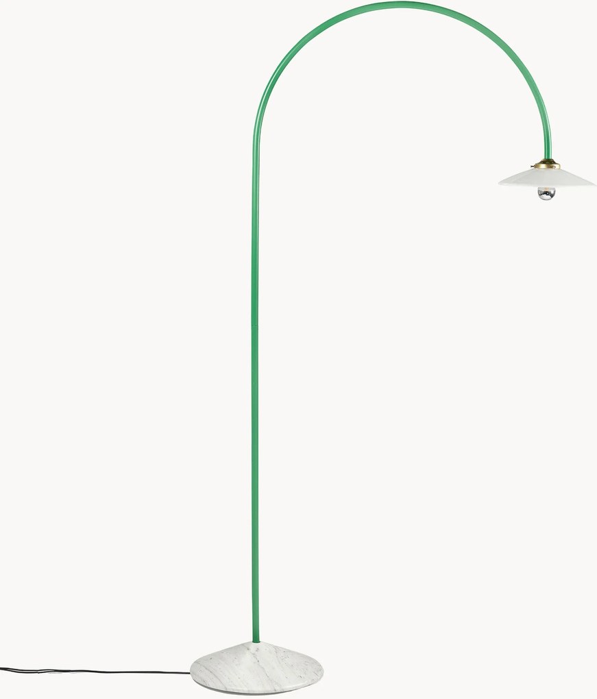 Candeeiro de arco artesanal com base em mármore Moou