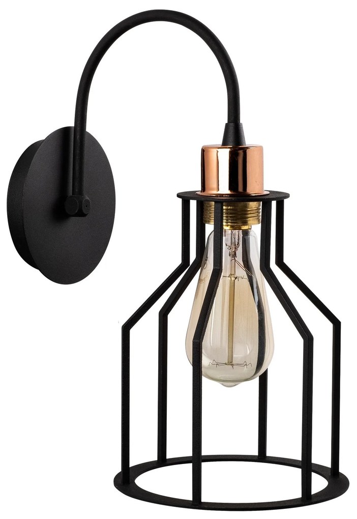 Candeeiro de Parede Alacati – Preto – 17 cm