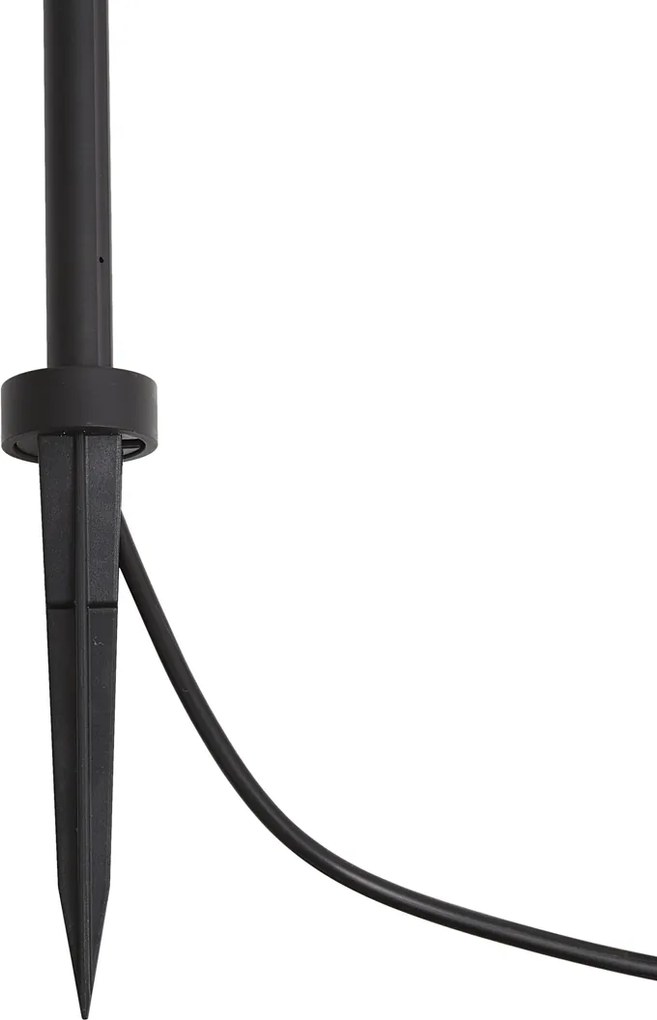 Foco de jardim moderno 12V preto 10cm incl. LED IP65 - Voltaire Lino
