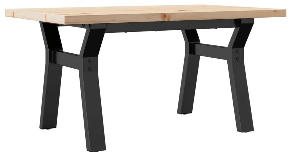 Mesa de centro estrutura em Y 80x50x40,5 cm pinho/aço