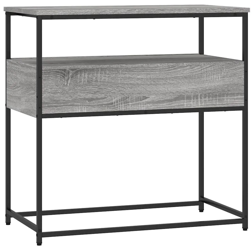 Mesa consola 75x40x75 cm derivados de madeira cinzento sonoma