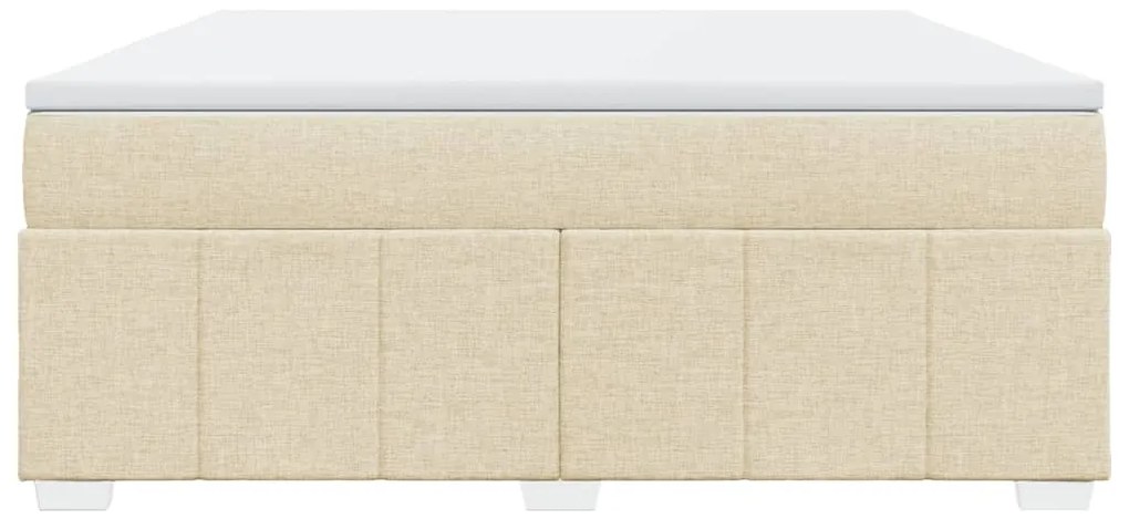 Cama com molas/colchão 180x200 cm tecido cor creme