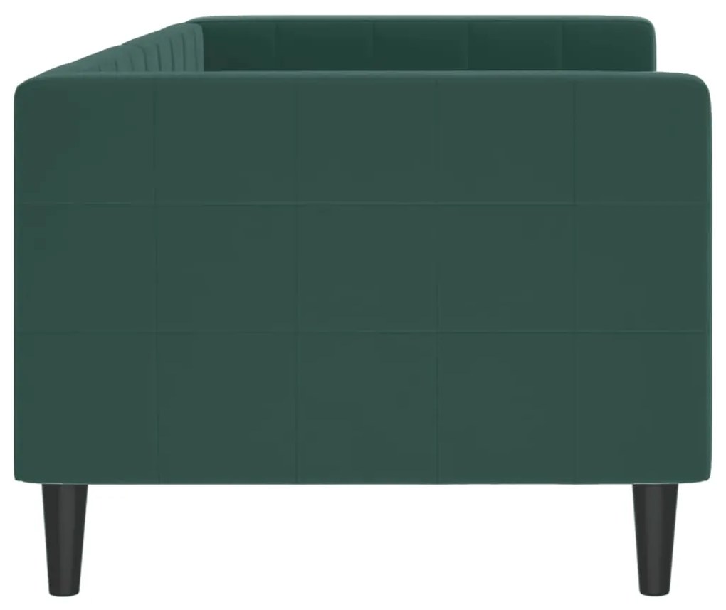 Sofá-cama 80x200 cm veludo verde-escuro