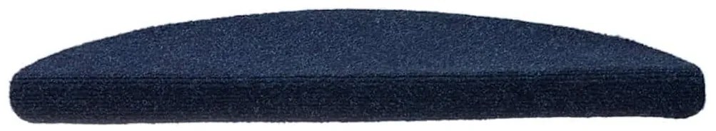 Tapetes escada autoadesivos 10 pcs 56x17x3 cm azul-marinho