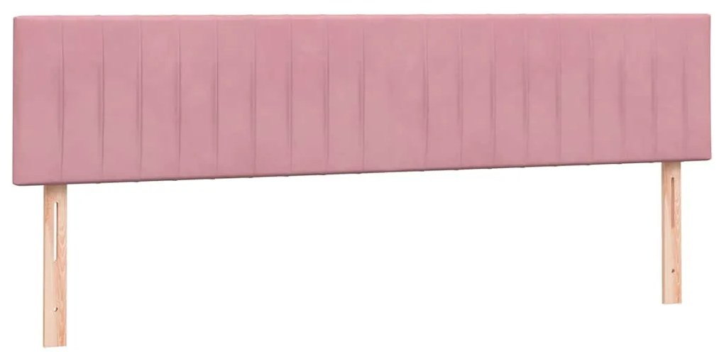 Cama com molas/colchões 180x220 cm veludo rosa