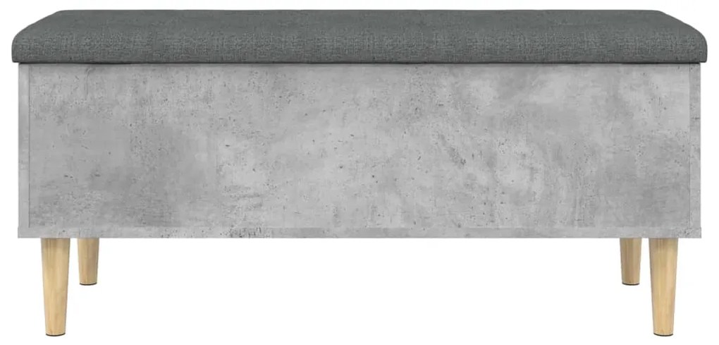 Banco de arrumação 102x42x46 cm derivados madeira cinza cimento