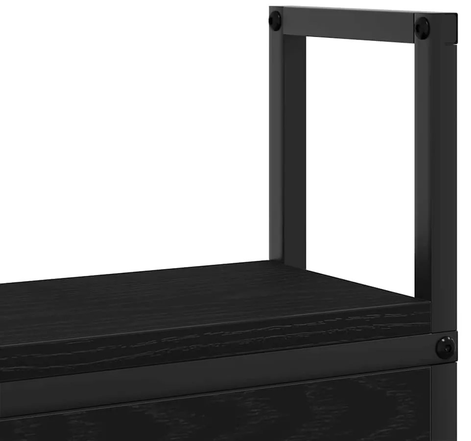Cabeceira de armazenamento com cabeceira Carvalho preto 90 cm