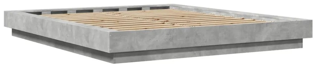 Estrutura de cama 150x200 cm derivados de madeira cinza cimento