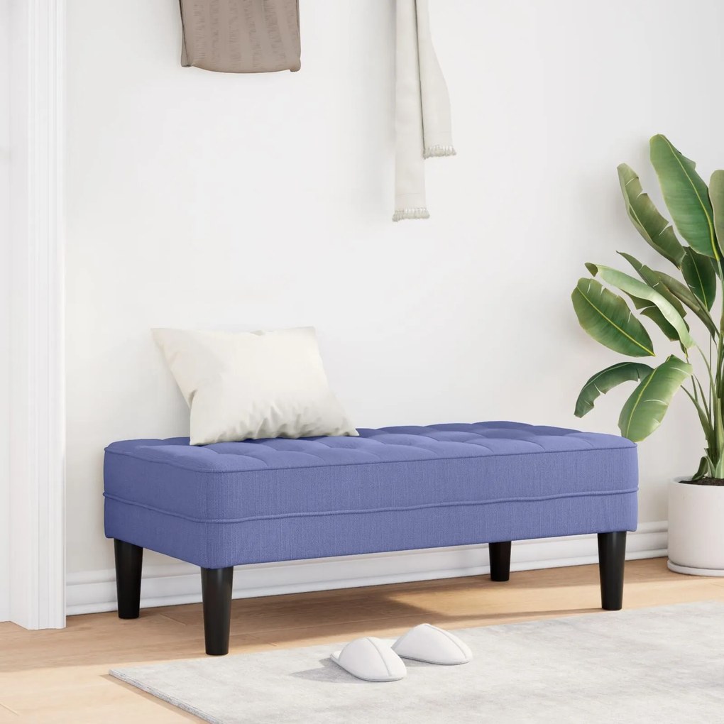 Banco vidaXL Jeans Azul 113x57x39 cm Tecido