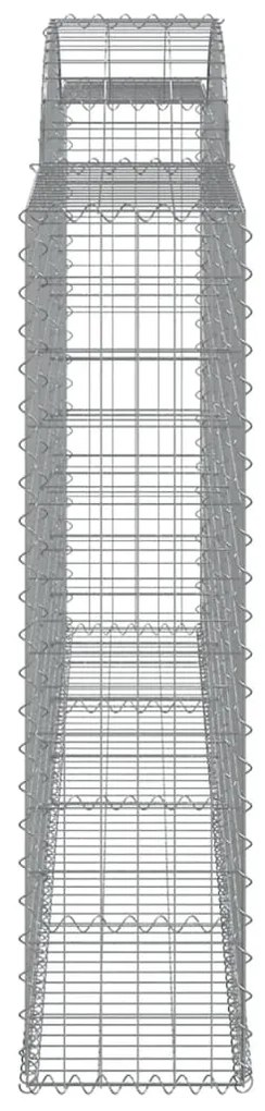 Cestos gabião arqueados 7pcs 300x30x120/140cm ferro galvanizado