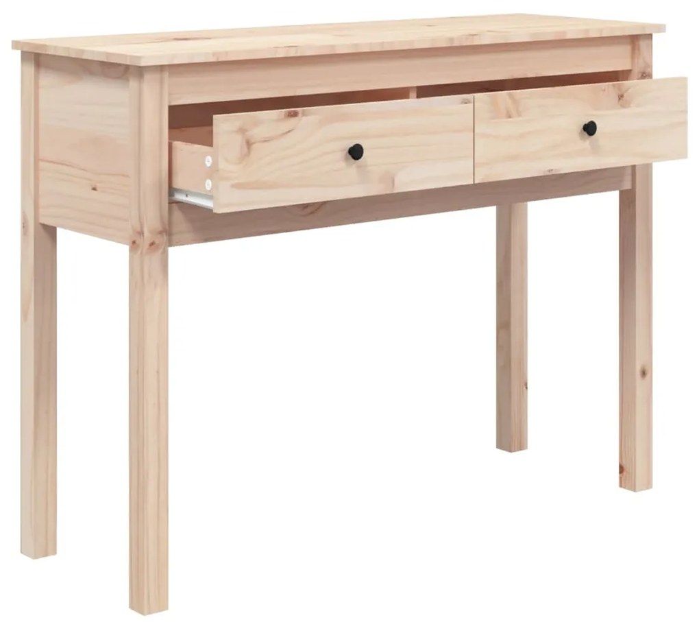 Mesa consola 100x35x75 cm madeira de pinho maciço