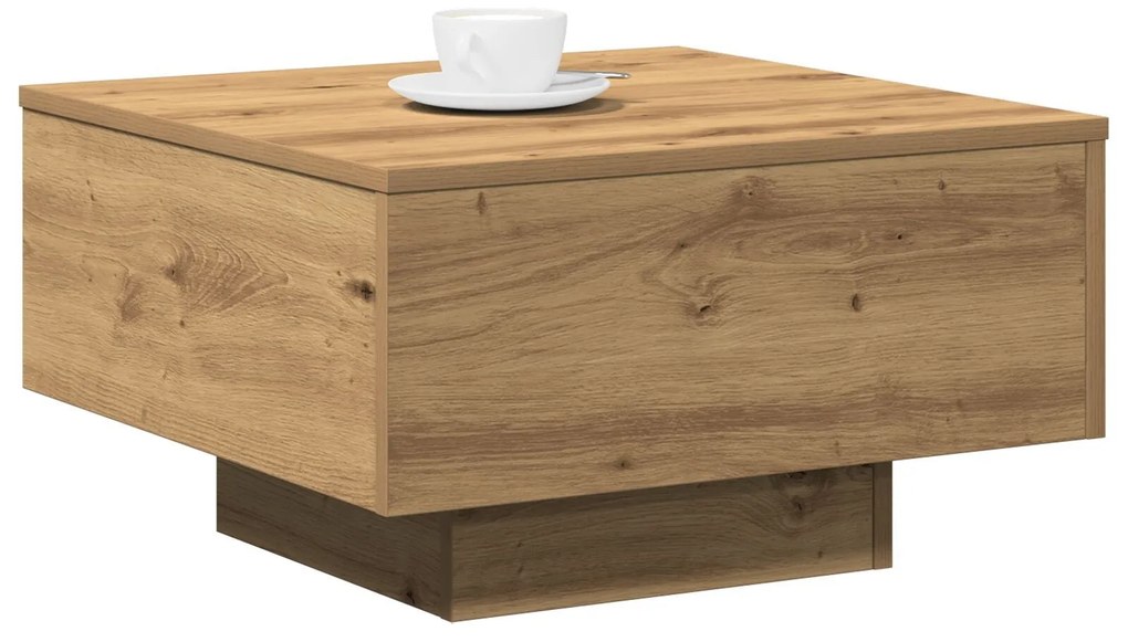 Mesa de Centro vidaXL Artisian Carvalho 55x55x31 cm em Madeira de Enge
