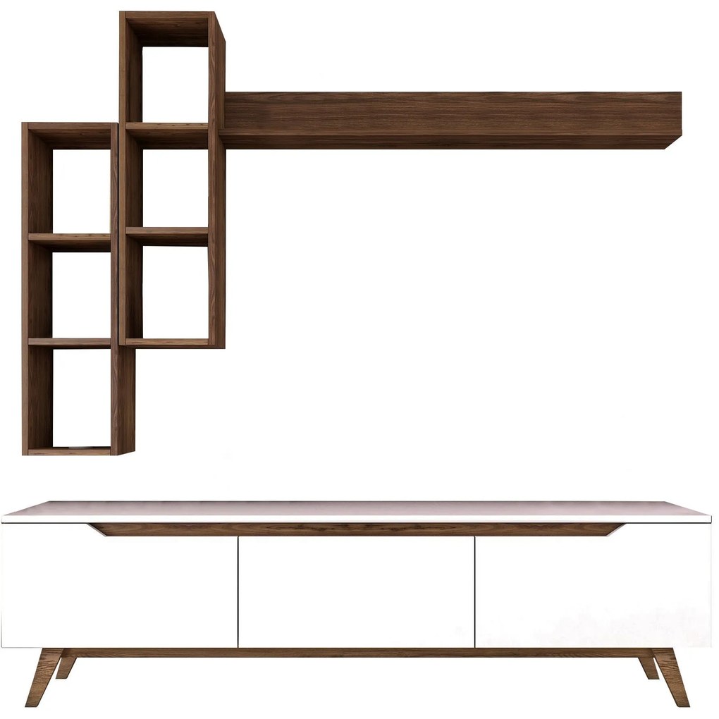 Unidade TV M16 – Branco Nogueira – 180x48,6x35 cm