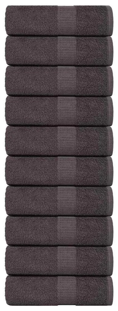 vidaXL Panos 10 pcs FROGN 15x21 cm 100% algodão antracite