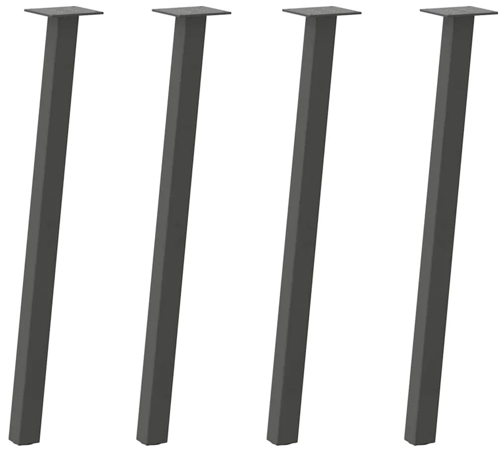 Pés de mesa de console 4 peças antracite 72 cm aço