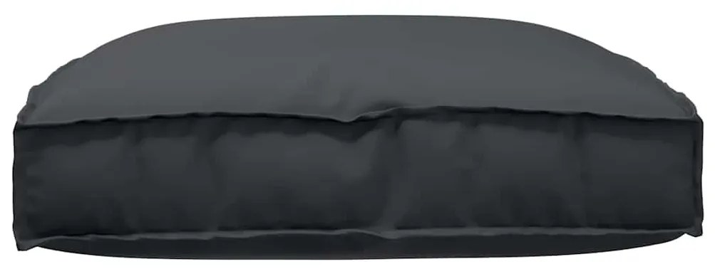Almofada de Palete para Assento Preta 80x80x12 cm Tecido Oxford