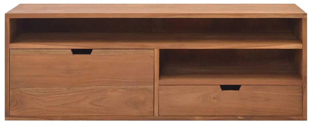 Móvel de TV 110x30x40 cm madeira de teca maciça