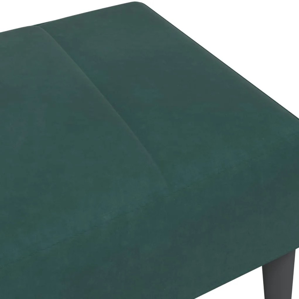 Apoio de pés 77x55x31 cm veludo verde-escuro