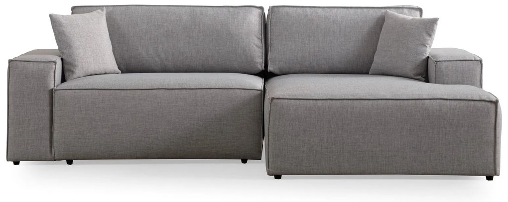 **** Sofá-Cama de Canto Pırlo – Cinzento Claro – 260x78x170 cm

**