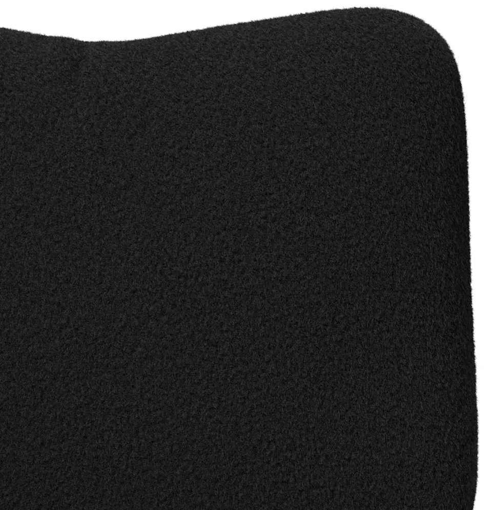 Poltrona Relaxante vidaXL em Tecido com pelo Curto Preto