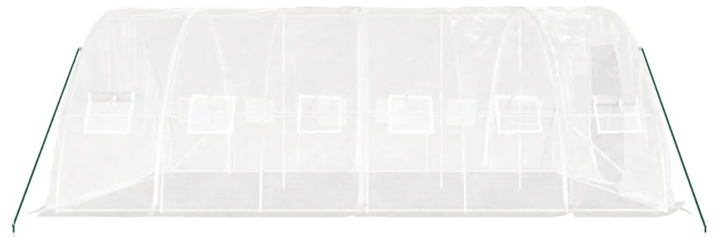 Estufa com estrutura de aço 30 m² 6x5x2,3 m branco
