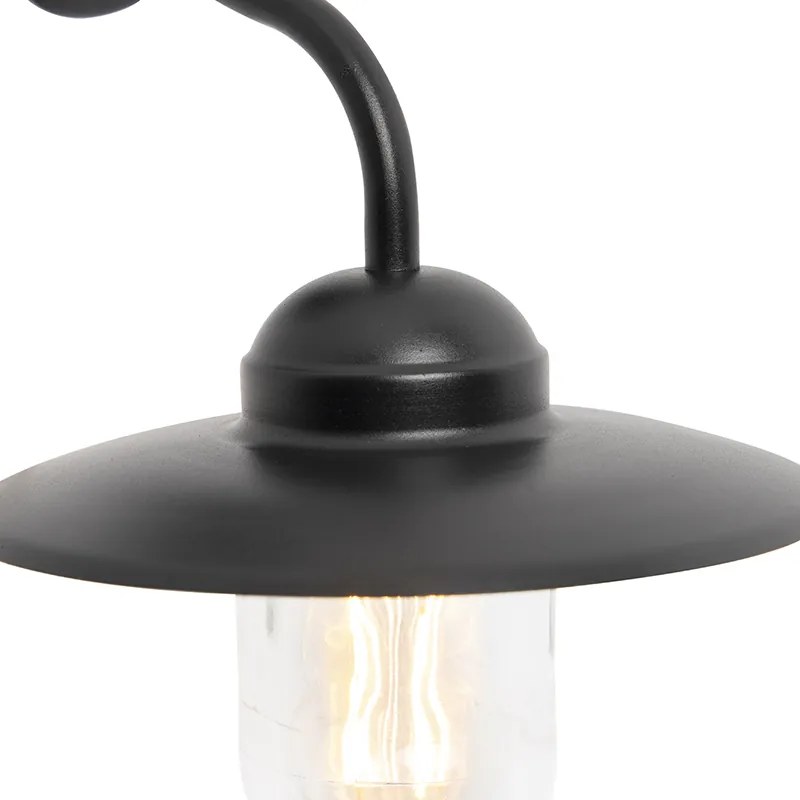 Candeeiro de parede exterior preto IP44 - Munich Industrial