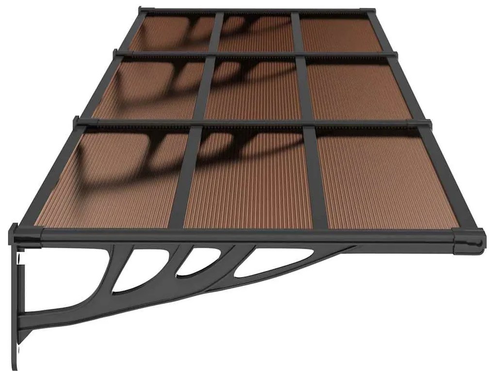 Toldo de porta 297,5x90 cm policarbonato preto