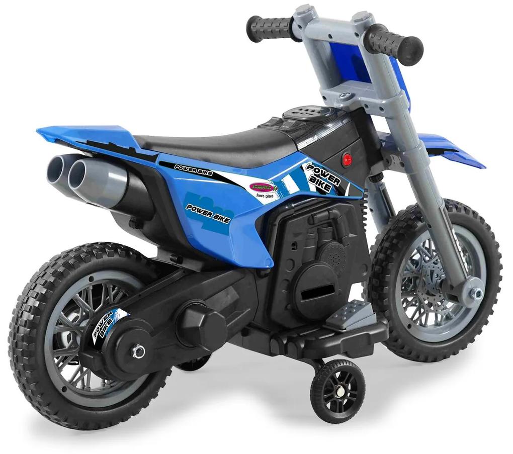 Mota elétrica infantil a bateria Power Bike 6V Azul