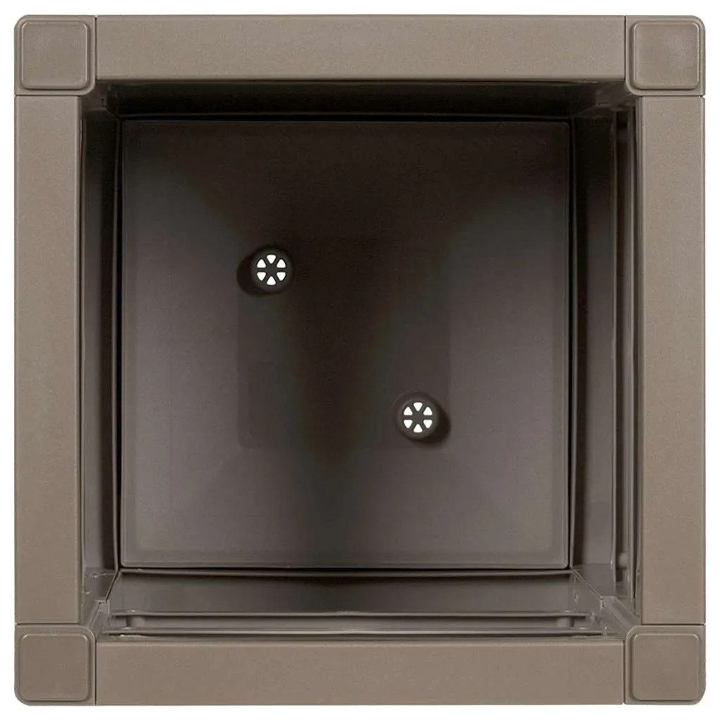 Plantador de Jardim Marrom Claro 36 x 36 x 35 cm em PP
