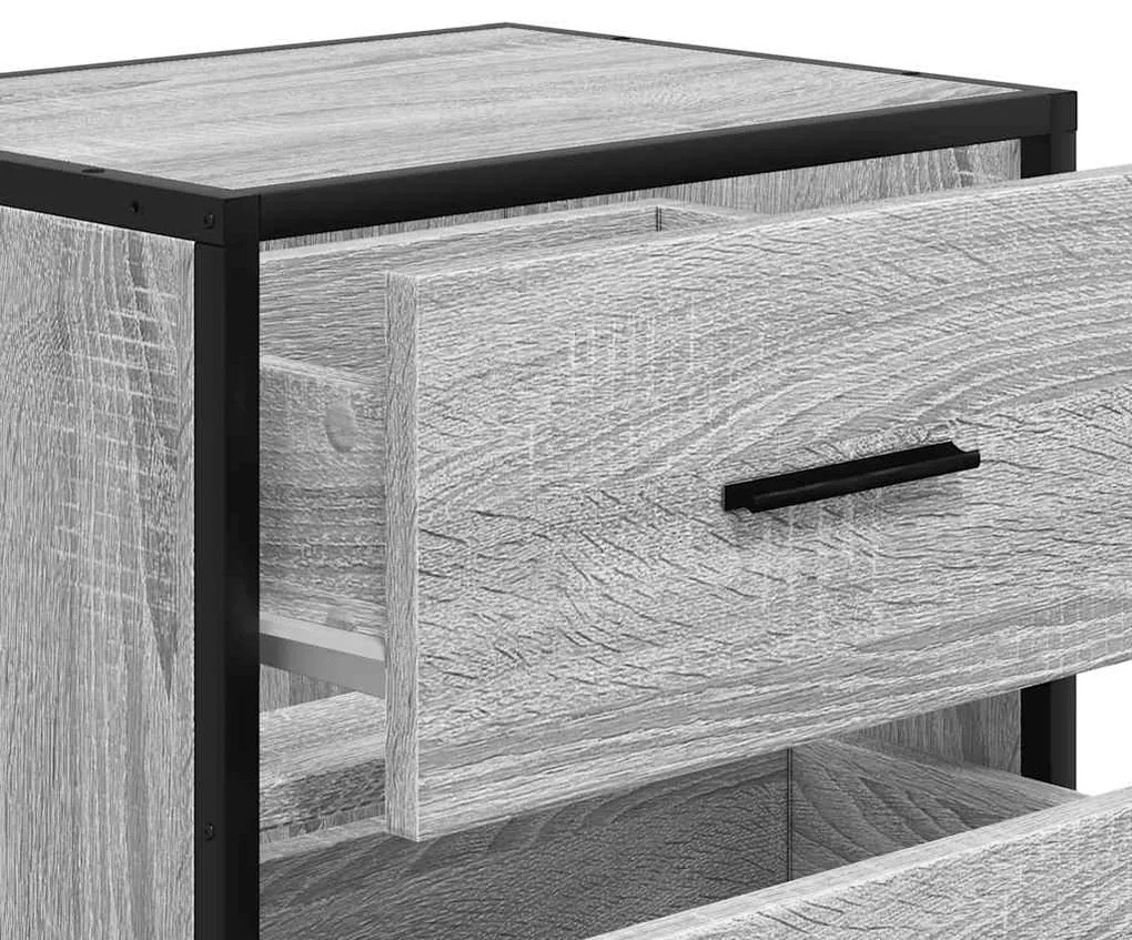 Mesa de cabeceira de parede 40x31x39,5 cm cinzento sonoma