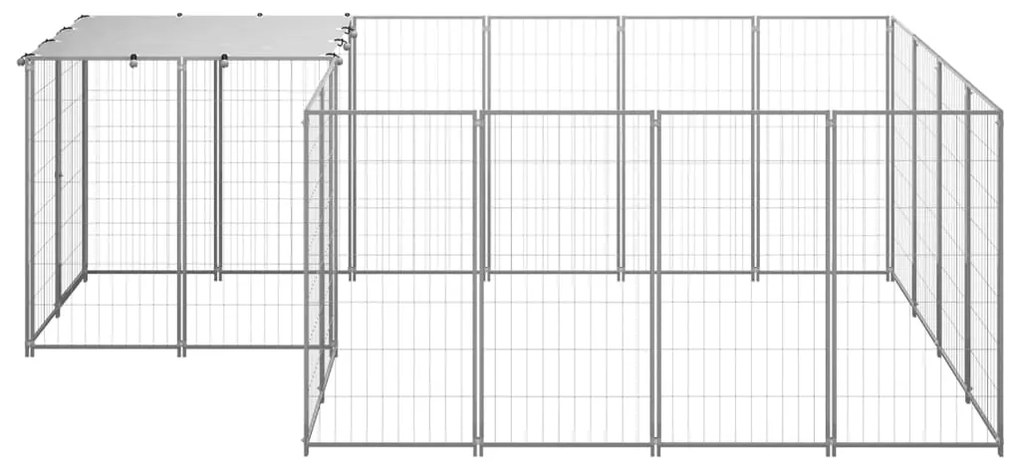 Canil 6,05 m² aço prateado