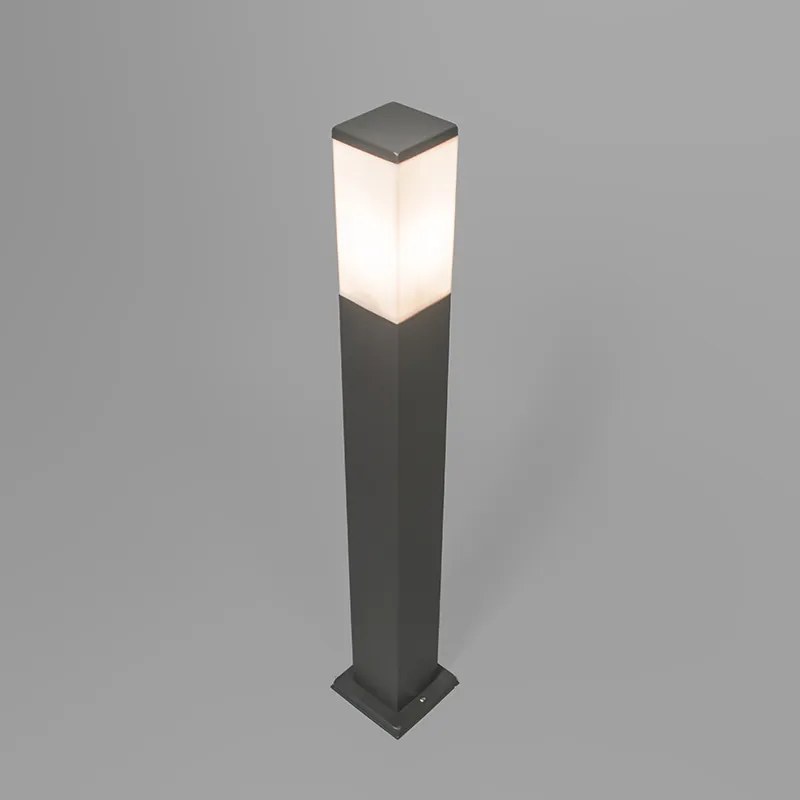 LED Candeeiro de poste exterior inteligente cinzento escuro 80 cm com Wifi P45 - Malios Moderno,Design