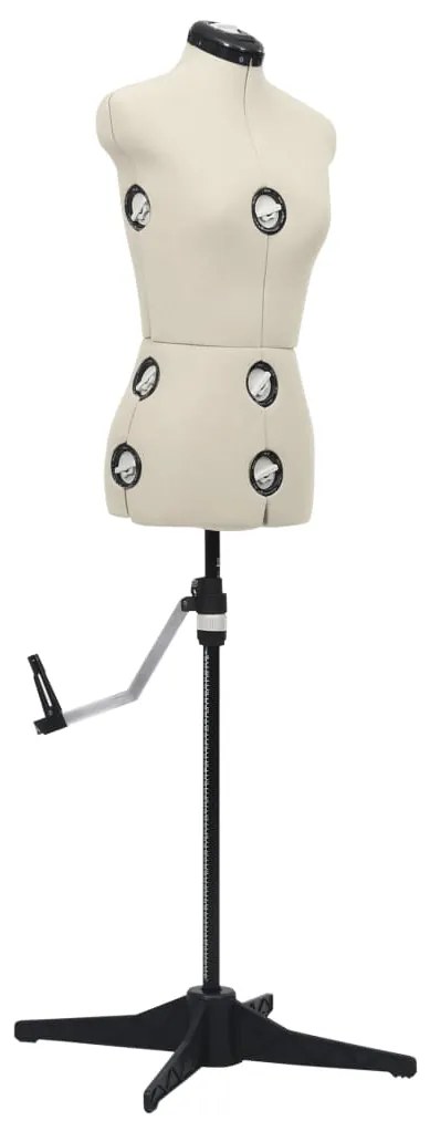 vidaXL Manequim feminino ajustável tamanho S 33-40 cor creme