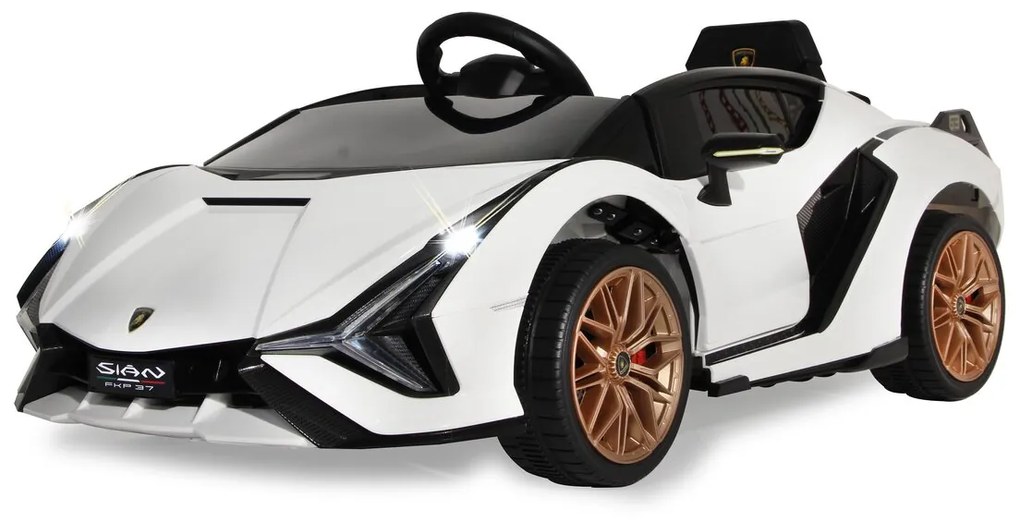 Carro elétrico a bateria infantil Lamborghini Sián FKP 37 12V Branco