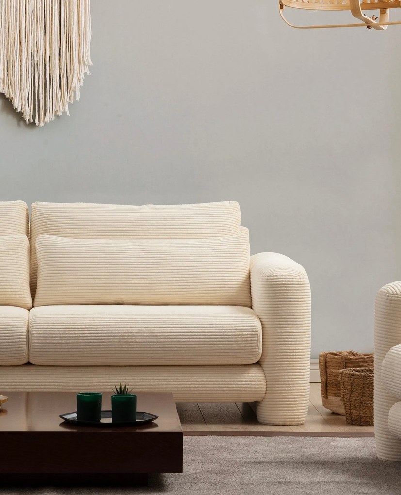 Sofá de 2 Lugares Lily – Bege – 180x97x73 cm