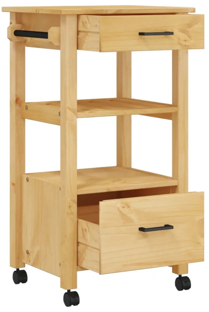 Carrinho de cozinha MONZA 48x40x90 cm madeira de pinho maciça