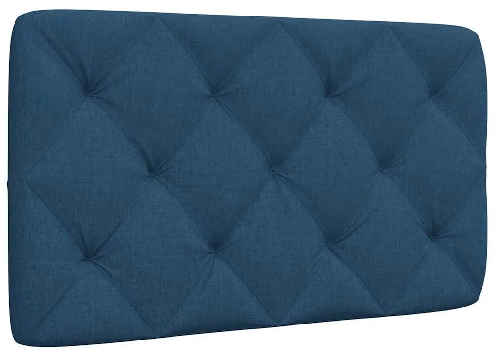 vidaXL Almofadão de cabeceira 90 cm tecido azul