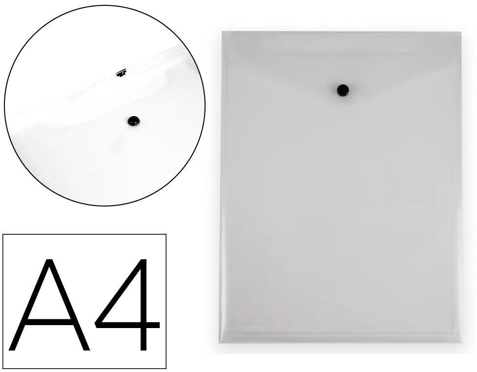 Pasta Dossier com Mola Polipropileno Din A4 Formato Vertical com Fole Transparente
