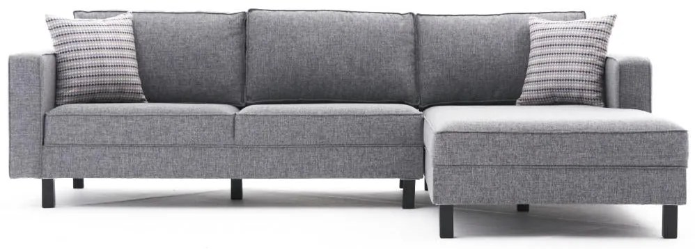 Sofá de Canto Kale – Cinzento – 258 x 83 x 181 cm