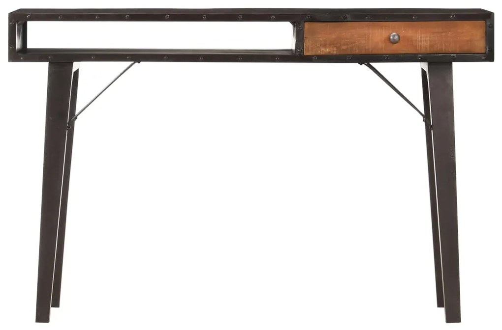 Mesa consola 118x35x76 cm madeira recuperada maciça