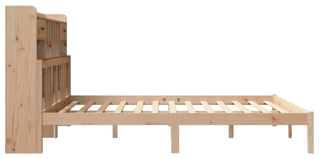 Cama com estante sem colchão 180x200 cm pinho maciço