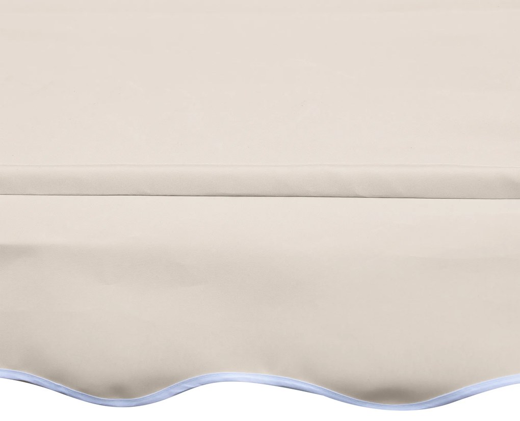 Outsunny Toldo Manual Retrátil para Exterior 400x120x170-280cm Toldo Enrolável Altura Ajustável com Manivela Proteção Solar para Terraço Balcão Jardim Marrom Claro