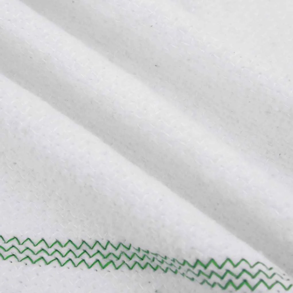 Panos de Limpeza 5 pcs 50x60 cm branco com riscas verdes