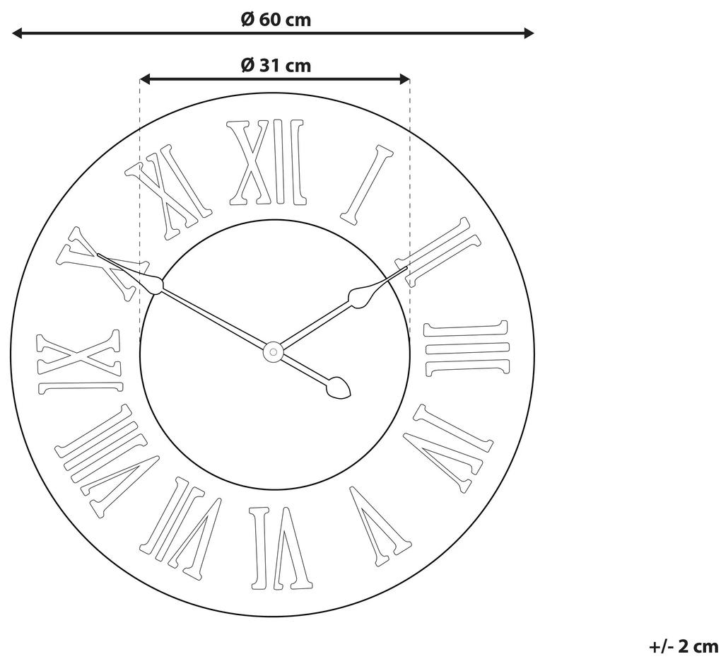 Relógio de parede castanho claro ø 60 cm CUILCO Beliani
