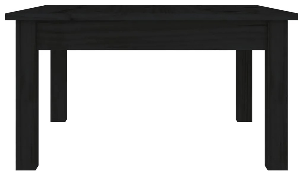 Mesa de centro 55x55x30 cm pinho maciço preto