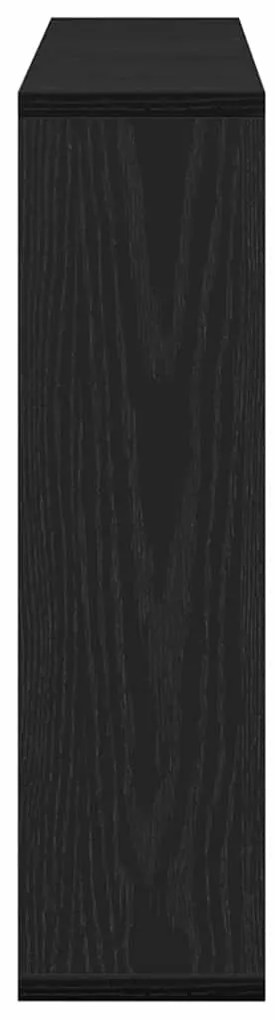 Armário Espelho LED vidaXL - Carvalho Preto - 76x15x55 cm - Feito de M