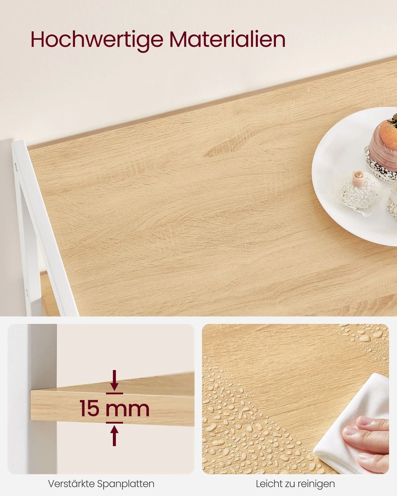 Armário de cozinha com 2 cestos metálicos e ganchos 35 x 80 x 95 cm castanho-branco